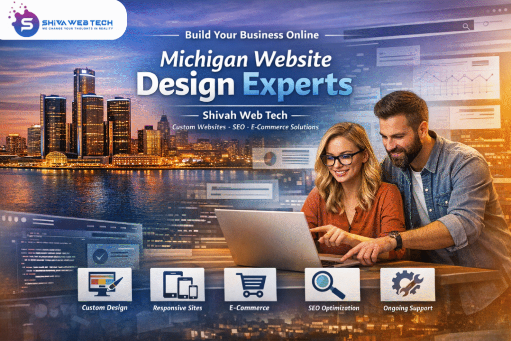 Website designer in Michigan creating a modern, mobile-friendly business website